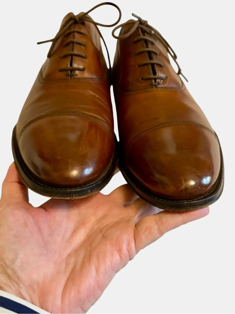 To Boot New York Adam Derrick 12981 Brown Cap Toe Oxford Dress Shoes 11.5 Italy